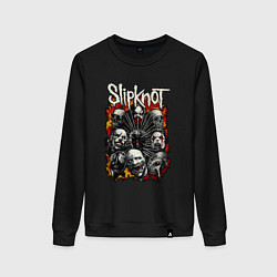 Свитшот хлопковый женский Slipknot, цвет: черный
