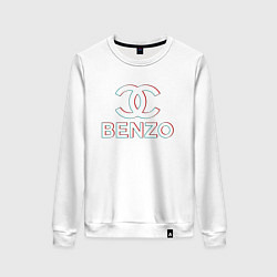 Свитшот хлопковый женский BBT BENZO GANG, цвет: белый
