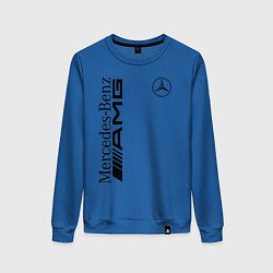 Свитшот хлопковый женский MERCEDES-BENZ AMG, цвет: синий