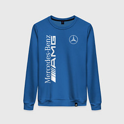Свитшот хлопковый женский MERCEDES-BENZ AMG, цвет: синий