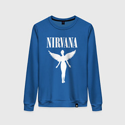 Свитшот хлопковый женский NIRVANA, цвет: синий
