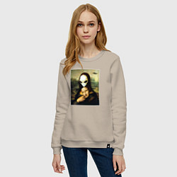 Свитшот хлопковый женский Mona Lisa, цвет: миндальный — фото 2