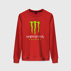 Свитшот хлопковый женский MONSTER ENERGY, цвет: красный