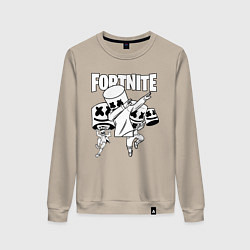 Свитшот хлопковый женский FORTNITE x MARSHMELLO, цвет: миндальный