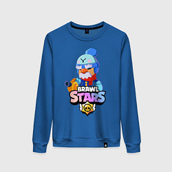 Свитшот хлопковый женский BRAWL STARS GALE, цвет: синий