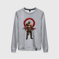 Свитшот хлопковый женский GOD OF WAR, цвет: меланж