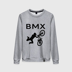 Свитшот хлопковый женский Велоспорт BMX Z, цвет: меланж