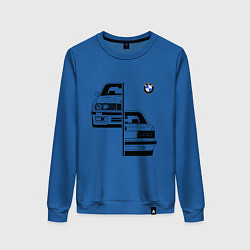 Свитшот хлопковый женский BMW БМВ Z, цвет: синий