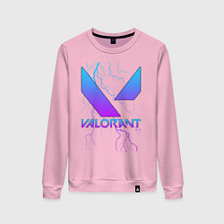Свитшот хлопковый женский VALORANT, цвет: светло-розовый