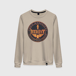 Свитшот хлопковый женский Ordo hereticus, цвет: миндальный
