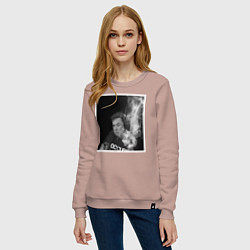 Свитшот хлопковый женский MASK, цвет: пыльно-розовый — фото 2