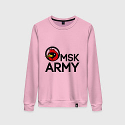 Свитшот хлопковый женский Omsk army, цвет: светло-розовый