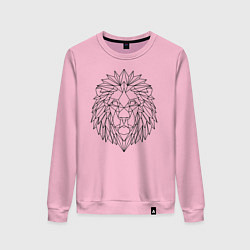 Свитшот хлопковый женский Геометрический Лев, цвет: светло-розовый