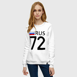 Свитшот хлопковый женский RUS 72, цвет: белый — фото 2