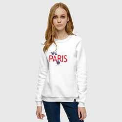Свитшот хлопковый женский PSG We Are Paris 202223, цвет: белый — фото 2