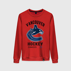 Свитшот хлопковый женский VANCOUVER CANUCKS NHL, цвет: красный
