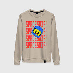 Свитшот хлопковый женский Spaceship, цвет: миндальный