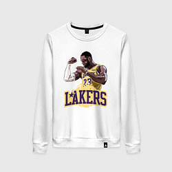 Свитшот хлопковый женский LeBron - Lakers, цвет: белый