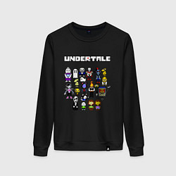Свитшот хлопковый женский UNDERTALE, цвет: черный
