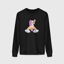 Женский свитшот Pony unicorn on a rainbow