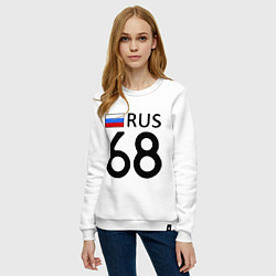 Свитшот хлопковый женский RUS 68, цвет: белый — фото 2