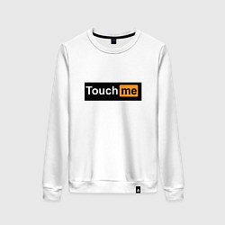 Свитшот хлопковый женский Touch me, цвет: белый