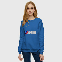 Свитшот хлопковый женский BMW M5, цвет: синий — фото 2
