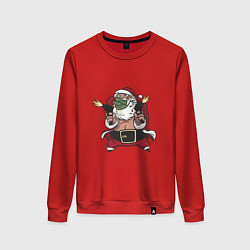 Свитшот хлопковый женский Bad Santa, цвет: красный