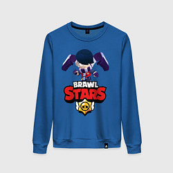 Свитшот хлопковый женский Brawl Stars Эдгар, цвет: синий