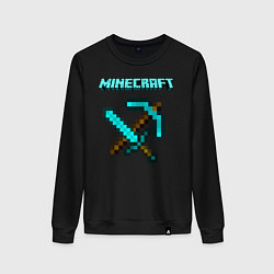 Свитшот хлопковый женский Minecraft, цвет: черный