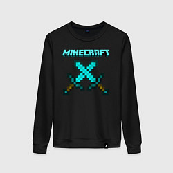 Свитшот хлопковый женский Minecraft, цвет: черный