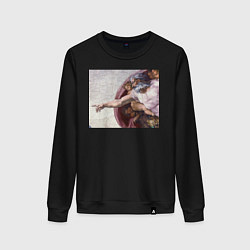 Свитшот хлопковый женский Искусство, цвет: черный