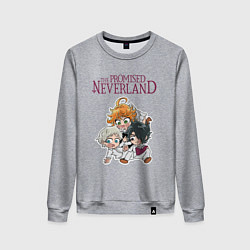 Свитшот хлопковый женский The Promised Neverland Z, цвет: меланж
