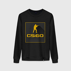 Свитшот хлопковый женский CS GO Z, цвет: черный