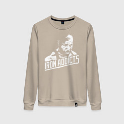 Свитшот хлопковый женский Сити Флетчер Железозависимые, цвет: миндальный