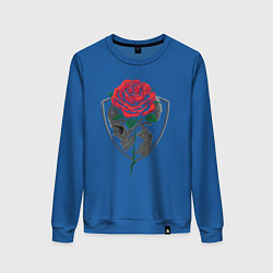 Свитшот хлопковый женский Skull&Rose, цвет: синий