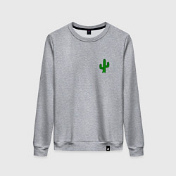 Свитшот хлопковый женский Кактус, цвет: меланж