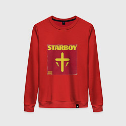 Свитшот хлопковый женский The Weeknd STARBOY, цвет: красный