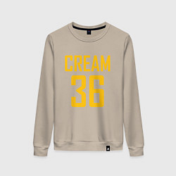 Свитшот хлопковый женский CREAM 36, цвет: миндальный