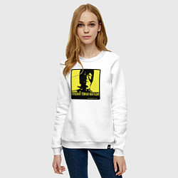 Свитшот хлопковый женский DEEP DARK FANTASY, цвет: белый — фото 2