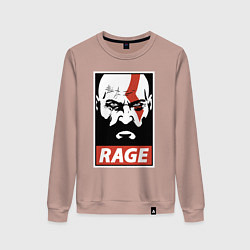 Свитшот хлопковый женский RAGE GOW, цвет: пыльно-розовый