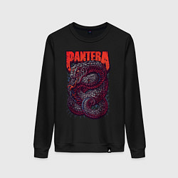 Свитшот хлопковый женский Pantera, цвет: черный