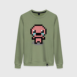 Свитшот хлопковый женский Pixel isaac, цвет: авокадо