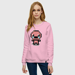 Свитшот хлопковый женский Pixel isaac, цвет: светло-розовый — фото 2