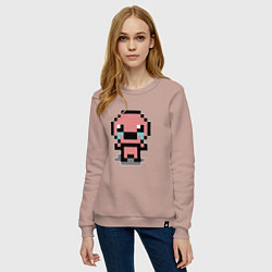 Свитшот хлопковый женский Pixel isaac, цвет: пыльно-розовый — фото 2
