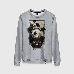 Свитшот хлопковый женский Nier, цвет: меланж