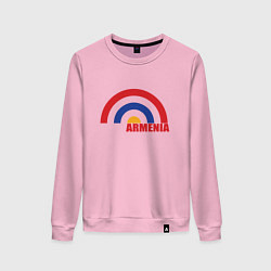 Свитшот хлопковый женский Армения Armenia, цвет: светло-розовый
