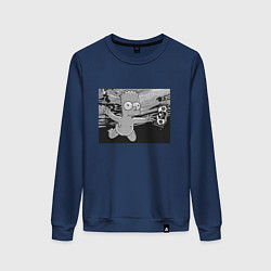 Свитшот хлопковый женский Simpsons x Nirvana, цвет: тёмно-синий