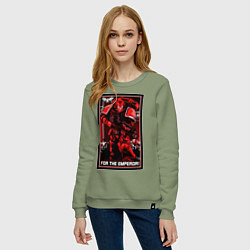 Свитшот хлопковый женский Постер За Императора! красны, цвет: авокадо — фото 2