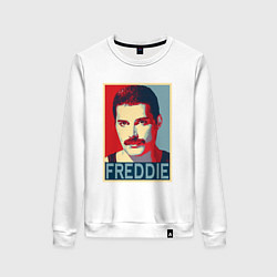 Свитшот хлопковый женский Freddie, цвет: белый